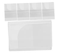 SAFIGLE 5pcs Vertical Clear Passport Holders Matte Rainproof Card Case with Multiple Slots for Student Ids and Travel Documents Transparent Protector for International Travel