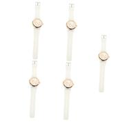 SAFIGLE 5pcs Women Watch Stainness Stylish Present Butterfly Dial Watch Silicone Band for Birthday Festival Lady Girl Female