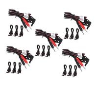 SAFIGLE 5sets 4pcs Lead Wire Connect Cable for Physiotherapy Machines Pin Connector Durable for Reliable Use Compatible with Treatment Devices and Massage Strips 4pcs*5