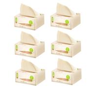 SAFIGLE 6 Packs Natural Bamboo Pulp Tissue Paper Extraction Soft Unbleached Napkins for Home Hotel Restaurant Household Use