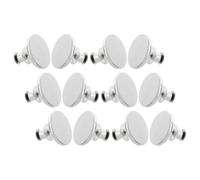 SAFIGLE 6 Pairs Curtain Magnetic Buttons Magnetic Curtain Tieback Silver Stainless Steel and Magnet Detachable Holdback
