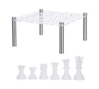 SAFIGLE 6 Pcs 3D Silicone Chess Mould Chess Piece Mold for Epoxy Resin Board Game Enthusiasts Multi-Color Reusable Easy Release Mold Storage Holder for Home Decoration