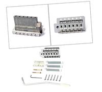 SAFIGLE 6 String Tremolo Bridge Saddle Screw-in Arm and Springs for ST Electric Guitar System Right Handed (Silver)