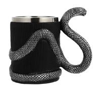 SAFIGLE 600Ml Black Resin Mug with Stainless Steel Liner, Comfortable Grip, Large Capacity Drinking Cup for Home Coffee and Water