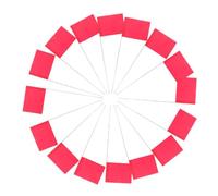 SAFIGLE 60pcs Red Utility Sprinkler Flags with Steel Wire Poles - High Visibility Yard Marking Flags for Garden Irrigation, Lawn Safety, and Outdoor Landscaping