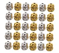 SAFIGLE 60pcs Tibetan Silver Alloy Buddha Head Charms with Antique Gold Finish Smiling Maitreya Beads Tribal Spacer Beads for Yoga Jewelry Meditation Mala Bracelets DIY Crafting and