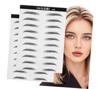SAFIGLE 6D Waterproof Eyebrow Stickers 2 Pairs of Hair-like Simulation Eyebrow