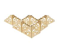 SAFIGLE 6pcs Brass Corner Protectors for Wood Boxes 3cm Antique Style Triangle Edge Guards with Screws Decorative Furniture Hardware for Jewelry Boxes, Wooden Chests, Cabinets