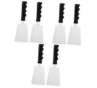 SAFIGLE 6pcs Cow Bells Handle Cheering Hand Bells for Football Games Party Percussion Instruments Noisemakers for Sports Events and Celebrations for Farm and Outdoor Activities