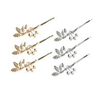 SAFIGLE 6pcs Creative Tulip Flower Hair Barrettes Side Hair Clips for Elegant Gold and Silver Plant Inspired Hairpins Stylish Accessories for Daily Wear and Festival Parties