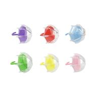 SAFIGLE 6pcs Creative Umbrella Shaped Eyelash Storage Cases Portable Girl Eyelash Organizer for Travel and Daily Use Keep Your Lashes Neat and Protected