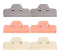 SAFIGLE 6pcs Crystal Art Edge Clips Set Large Plastic Dustproof Fixing Clips for DIY Craft Tools Pink, Grey and Beige for Cross-Stitch and Embroidery Supplies
