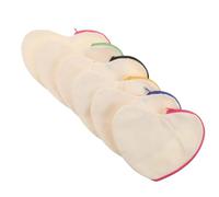 SAFIGLE 6Pcs DIY Sublimation Blank Canvas Zipper Pouch Set - Heart-Shaped Canvas Pencil Case and Cosmetic Bag with Colorful Zipper, Heat Transfer Craft Wallet for Travel, Makeup, and