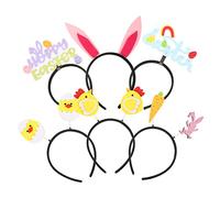 SAFIGLE 6pcs Easter Hairbands Cute Bunny Chick Egg Headbands Decorative Hair Clasps for Party Accessories Comfortable Festive Headbands for Adults