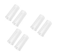 SAFIGLE 6pcs Glass Guitar Slides Stick Medium Bottleneck Professional Heat Treated for Accurate Sound for Guitar Lovers