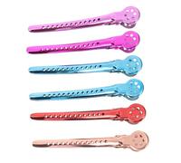 SAFIGLE 6pcs Hair Cutting Sectioning Clips Duckbill Hairstyling Clips Professional Salon for Women and Men Hair Coloring and Styling Random Color
