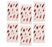 SAFIGLE 6pcs Halloween Scar Stickers Fake Blood Makeup Vampire Temporary Wound Decals for Party Theater Scary Prank