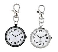 SAFIGLE 6pcs Keyring Women Nurse Watch Nurse Fob Watch Quartz Pocket Keychain for