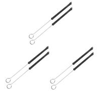 SAFIGLE 6pcs Metal Drum Wire Brush Comfort Grip for Drummers Beginner to Pro Accessories for Jazz Drums