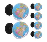 SAFIGLE 6pcs Mini Educational World Globes for Classroom Use, 8.5cm Plastic Small Desktop Globes with 360° Rotating Feature and Space-saving Design, Colourful Stylish Decor for Study Desk