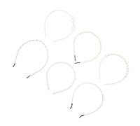 SAFIGLE 6pcs Pearl Headbands for Women Sparkly Hair Accessories Pearls and Jewels for Weddings and Parties