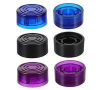 SAFIGLE 6pcs Plastic Guitar Stomp Knobs Pedal Caps Protective Effect Caps for Electric Guitar Mixed Black Blue Purple