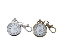 SAFIGLE 6pcs Quartz Pocket Watch Keychain Vintage Nurse Watch Fashion Accessory for Handbag Key Ring
