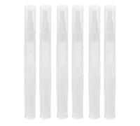 SAFIGLE 6Pcs Refillable Lip Gloss Tubes with Brush, 3Ml Cosmetic Twist Pens for Cuticle Oil and Concealer, Portable Empty Lip Oil Containers Suitable for Nail Care and Makeup Application