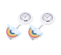SAFIGLE 6pcs Retractable Nurse Watch Luminous Pocket Watch Movement for Ladies for Nurses and Doctors