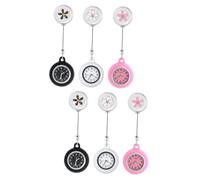 SAFIGLE 6pcs Retractable Watches Chic Flower Prints Lightweight Hanging Design for Women Fob for and Doctors