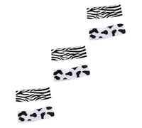 SAFIGLE 6pcs Retro Cow-print Zebra-stripe Headwrap Comfortable Hair Accessories for Women for Fashionable Looks and Everyday Use