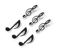 SAFIGLE 6pcs Score Music Book Holder Metal Plastic Musical Note Clip Sheet Music Clip Creative Book Page Holder for Piano Scores Sermon Notes
