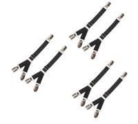 SAFIGLE 6pcs Shirt Stay Non-slip Sock Clamp Adjustable Garter Strap for Women Men Keep Socks in Place during Daily Wear for Formal Casual Outfits