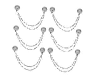 SAFIGLE 6pcs Silver Magnetic Clothing Fasteners Alloy No-sew Hemming Clips Long-term Use Adjustable Clothing Buckles for Jeans Pants Cinch Clips Practical Accessories