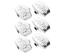 SAFIGLE 6Pcs Silver Metal Square Shape Guitar Tuning Pegs Set for Electric Acoustic Guitar Replacement Tuner Peg Buttons with Screws and Nuts Parts for String Tuning