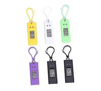 SAFIGLE 6Pcs Small Electronic Hanging Watches Keychain Portable Pocket Watch for Students Unisex Random Color Durable for Hiking Camping Sports Random Color