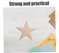 SAFIGLE 6pcs Solid Wood Carving Appliques European Style Decorative Onlay Decals for Wall Door Cabinet Dresser Mantel DIY Project with Unique Star Design and Elegant Texture