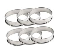 SAFIGLE 6Pcs Stainless Steel Mousse Rings Baking Mold Cake Ring Circles for Home Baking Cookies Candy Jelly DIY Pastry Tools