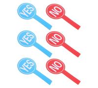 SAFIGLE 6pcs Teacher Answer Paddles Yes No Voting Paddles Foams Board Single Sided with Handle Portable for Voting and Competitions for Students and Judges