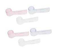 SAFIGLE 6pcs Toothbrush Head Covers for Electric Toothbrushes Portable Plastic Protective Caps with High Transparency in Pink and Blue Travel and Home Use Dustproof and Hygienic for Family
