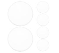 SAFIGLE 6pcs White Blank Foldable Flying Disc Fan for Summer Weddings