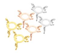 SAFIGLE 6Pcs Zinc Alloy Crystal Ball Display Stands Sphere Holder Compact Metal Base for Home Decor Portable and Crystal Sphere Display Rack with Elegant Cloud Pattern in White Gold Rose