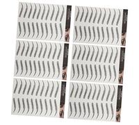 SAFIGLE 6sheets Imitation Eyebrow Stickers Temporary Tattoo Eyebrows for Women Men Easy Application Natural Look Reusable Design