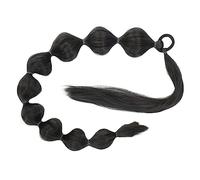 SAFIGLE 75cm Ponytail Hair Extension Women's Bubble Ponytail Wig Natural Long Hair Tie