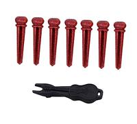 SAFIGLE 7pcs Guitar String Acoustic Guitar Bridge Pins Wood Nails String Pegs Puller for Easy Replacement