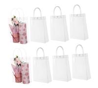 SAFIGLE 8 Pcs Clear Handheld present Bags Sturdy Transparent Goodie Bags with Ample Space for Snacks and Treats for Weddings Birthdays and Special Occasions