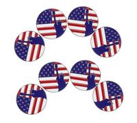 SAFIGLE 8Pcs American Flag Brooches Statue of Liberty Enamel Pins Patriotic Accessories for Independence Day Memorial Day Celebrations Durable Metal Design Secure Attachment for Clothing