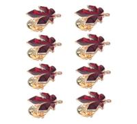 SAFIGLE 8pcs Canadian Maple Leaf Brooch Pins Scratch-resistant Enamel Metal Lapel Badges for Thanksgiving Fall Leaves Stylish Chest Pins for Dress Sweater Shawl Bags Backpacks Secure Clasp