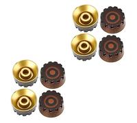 SAFIGLE 8pcs Deep Guitar Knobs Volume Control Potentiometer Knobs Easy Installation for Electric Bass Accurate Scale for Guitarists Replacement Parts