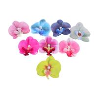 SAFIGLE 8pcs Floral Hair Clip: Butterfly Orchid Floral Bows Alligator Clips for Women Girls Bridal Wedding Accessory Beach Party Wedding Event Decoration